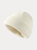 Klassische Weiche Elastische Strickmütze