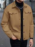 Lässige stilvolle Reversjacke mit Knopfverschluss Vorderansicht