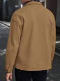 Lässige stilvolle Reversjacke mit Knopfverschluss Rückansicht