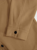 Lässige stilvolle Reversjacke mit Knopfverschluss Detailansicht