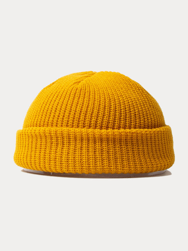 Vielseitige Schlichte Gerippte Strickmütze