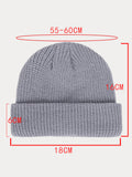 Vielseitige Schlichte Gerippte Strickmütze