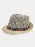Western Cowboy Stroh-Sonnenschutz-Fedora-Hut