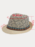 Western Cowboy Stroh-Sonnenschutz-Fedora-Hut