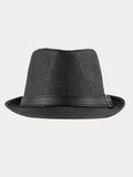 Stilvoller Fedora-Hut mit Schnallenriemen aus Kunstleder