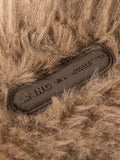 Flauschige Strick-Beaniehat mit Bärenohren