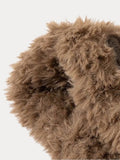 Flauschige Strick-Beaniehat mit Bärenohren