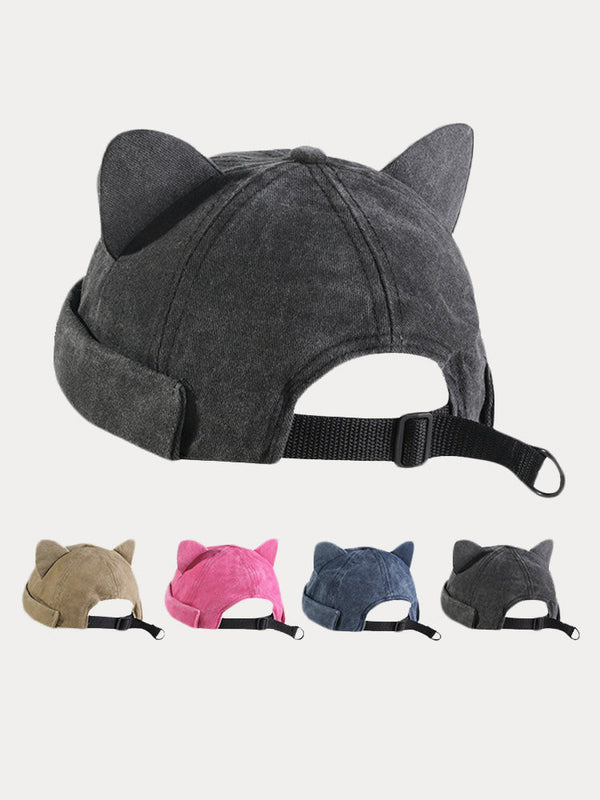 Stilvolle Miau-Ohrenklappe Mütze
