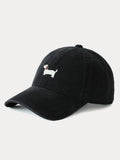 Lässige Besticktes Dackel-Motiv Baumwoll-Baseballcap