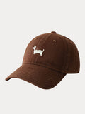 Lässige Besticktes Dackel-Motiv Baumwoll-Baseballcap