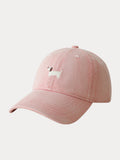 Lässige Besticktes Dackel-Motiv Baumwoll-Baseballcap