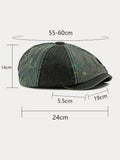 Zweifarbige Patchwork Washed-Cotton-Schirmmütze