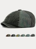 Zweifarbige Patchwork Washed-Cotton-Schirmmütze