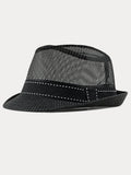 Lässiger Sommer Atmungsaktiver Mesh-Baumwoll-Fedora-Hut