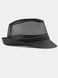 Lässiger Sommer Atmungsaktiver Mesh-Baumwoll-Fedora-Hut