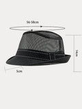 Lässiger Sommer Atmungsaktiver Mesh-Baumwoll-Fedora-Hut