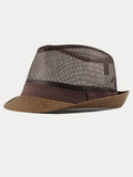 Lässiger Sommer Atmungsaktiver Mesh-Baumwoll-Fedora-Hut