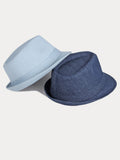 Klassischer Frühlings-Sommer Baumwoll-Denim-Fedora-Hut