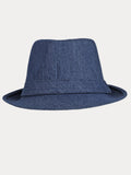 Klassischer Frühlings-Sommer Baumwoll-Denim-Fedora-Hut