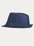 Klassischer Frühlings-Sommer Baumwoll-Denim-Fedora-Hut