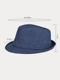 Klassischer Frühlings-Sommer Baumwoll-Denim-Fedora-Hut