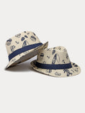 Sommer Tropendruck 100% Baumwoll-Fedora-Hut