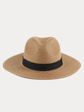 Breitkrempiger Sonnenschutz Geflochtener Stroh-Fedora-Hut