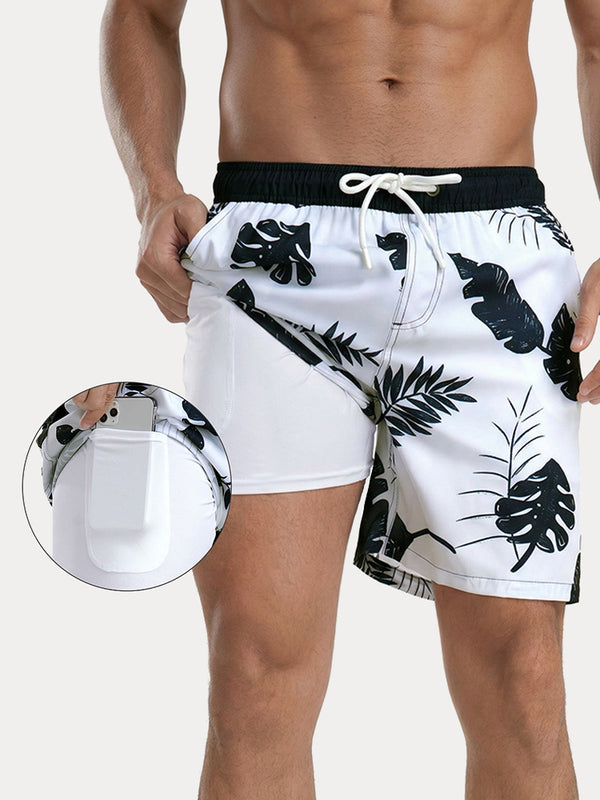 Lässige bedruckte Urlaubs-Badehose