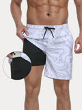 Premium Badeshorts mit Kompressions-Innenhose
