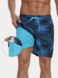 Premium Badeshorts mit Kompressions-Innenhose