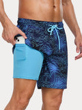 Premium Badeshorts mit Kompressions-Innenhose
