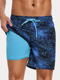Premium Badeshorts mit Kompressions-Innenhose