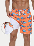 Premium Badeshorts mit Kompressions-Innenhose