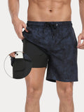 Premium Badeshorts mit Kompressions-Innenhose