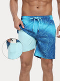 Premium Badeshorts mit Kompressions-Innenhose