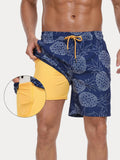 Premium Badeshorts mit Kompressions-Innenhose