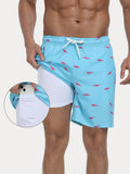 Premium Badeshorts mit Kompressions-Innenhose