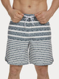 Bedruckte schnelltrocknende Badehose mit mehreren Taschen für Herren