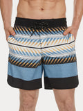 Bedruckte schnelltrocknende Badehose mit mehreren Taschen für Herren