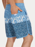 Bedruckte schnelltrocknende Badehose mit mehreren Taschen für Herren