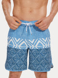 Bedruckte schnelltrocknende Badehose mit mehreren Taschen für Herren