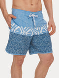 Bedruckte schnelltrocknende Badehose mit mehreren Taschen für Herren