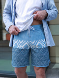 Bedruckte schnelltrocknende Badehose mit mehreren Taschen für Herren