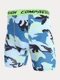 Camo-Kompressions-Trainingsshorts für Herren