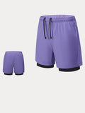 2-in-1 Laufshorts mit Innenhose für Herren