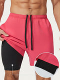 2-in-1 Laufshorts mit Innenhose für Herren