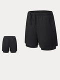 2-in-1 Laufshorts mit Innenhose für Herren