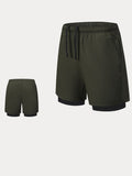 2-in-1 Laufshorts mit Innenhose für Herren
