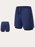 2-in-1 Laufshorts mit Innenhose für Herren