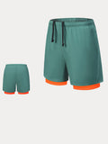 2-in-1 Laufshorts mit Innenhose für Herren